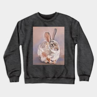 Desert Cottontail rabbit painting Crewneck Sweatshirt